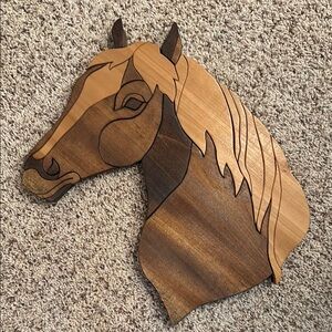 Wooden Horse Head Wall Art